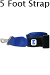 Morrison Medical Metal Push Button Swivel Speed Clip Ends 2PC, 5' | 1310X Blue |Spinal Immobilization Vinyl Spine Strap