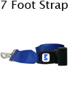 Dick Medical Metal Push Button Swivel Speed Clip Ends 2PC, 7' | 1311X Blue |Spinal Immobilization Vinyl Spine Strap