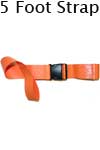 Morrison Medical Plastic Side Release Vinyl Loop-Lok Ends 2PC,5' | 1350X Orange |Spinal Immobilization Spine Board Strap