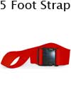 Morrison Medical Plastic Side Release Poly Loop-Lok Ends 2PC,5' | 1350 Red |Spinal Immobilization Spine Board Strap