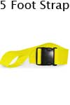 Morrison Medical Plastic Side Release Poly Loop-Lok Ends 2PC,5' | 1350 Yellow |Spinal Immobilization Spine Board Strap