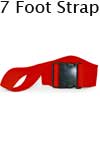 Morrison Medical Plastic Side Release Poly Loop-Lok Ends 2PC,7' | 1351 Red |Spinal Immobilization Spine Board Strap