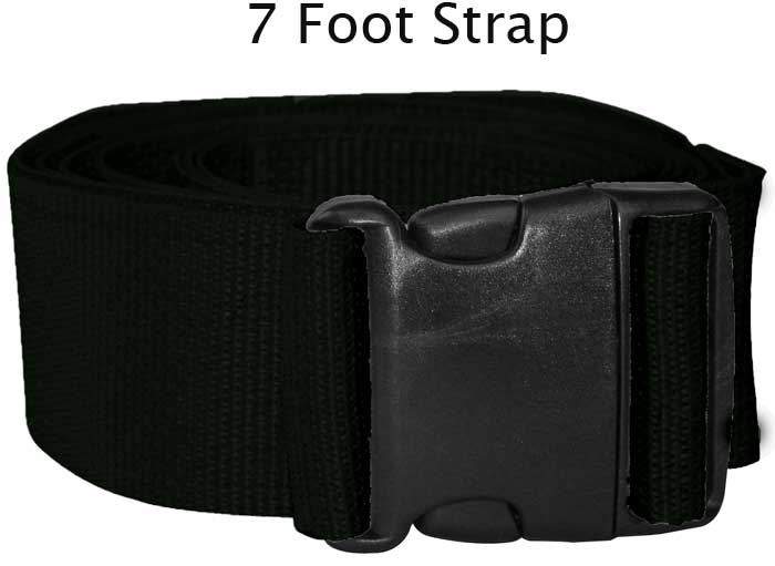 Morrison Medical Plastic Side Release Poly 1PC,7' | 1358 Black |Spinal Immobilization Spine Board Strap