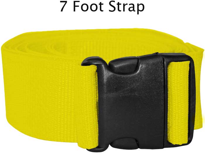 Morrison Medical Plastic Side Release Poly 1PC,7' | 1358 Yellow |Spinal Immobilization Spine Board Strap