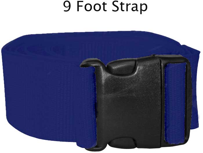 Morrison Medical Plastic Side Release Poly 1PC,9' | 1359 Blue |Spinal Immobilization Spine Board Strap