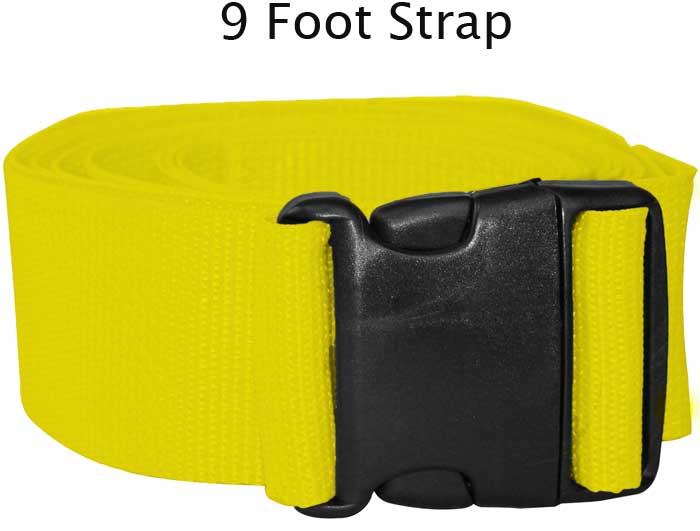 Morrison Medical Plastic Side Release Poly 1PC,9' | 1359 Yellow |Spinal Immobilization Spine Board Strap