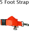 Morrison Medical Metal Swivel Speed Clip Ends 2PC,5' | 1360P Orange |Plastic Side Release Spine Board Strap
