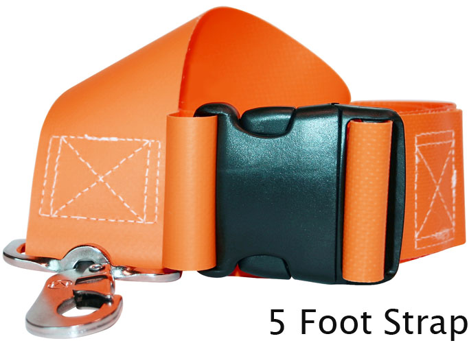 Morrison Medical Metal Swivel Speed Clip Ends 2PC,5' | 1360X Orange |Vinyl Plastic Side Release Spine Board Strap