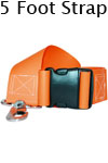 Morrison Medical Metal Swivel Speed Clip Ends 2PC,5' | 1360X Orange |Vinyl Plastic Side Release Spine Board Strap
