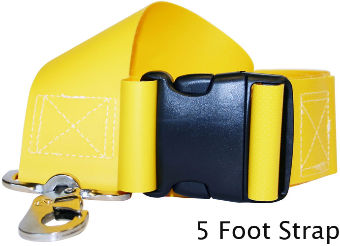 Morrison Medical Metal Swivel Speed Clip Ends 2PC,5' | 1360X Yellow |Vinyl Plastic Side Release Spine Board Strap
