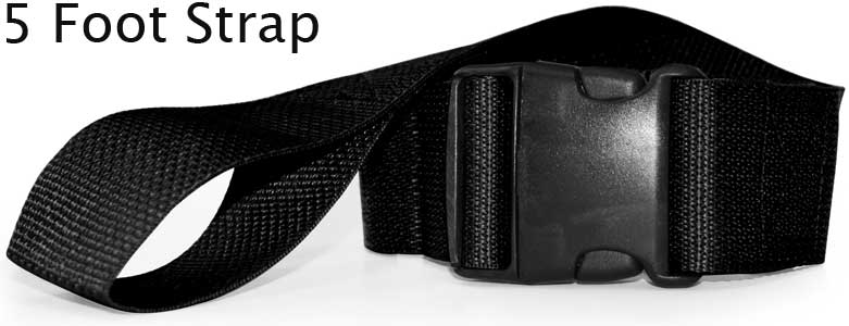 Morrison Medical Plastic Side Release Poly Loop Ends 2PC,5' | 1390 Black |Spinal Immobilization Spine Board Strap