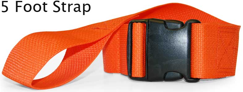Morrison Medical Plastic Side Release Poly Loop Ends 2PC,5' | 1390 Orange |Spinal Immobilization Spine Board Strap
