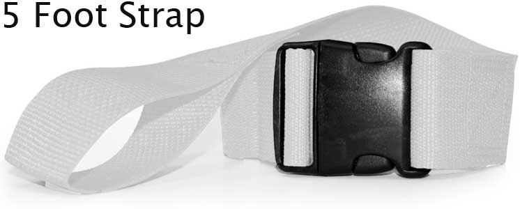 Morrison Medical Plastic Side Release Poly Loop Ends 2PC,5' | 1390 White |Spinal Immobilization Spine Board Strap