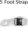 Morrison Medical Plastic Side Release Poly Loop Ends 2PC,5' | 1390 White |Spinal Immobilization Spine Board Strap