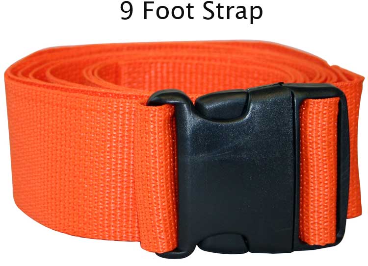 Morrison Medical Poly Plastic Side Strap 1PC,9' | 1392 Orange |Spinal Immobilization Spine Board Strap