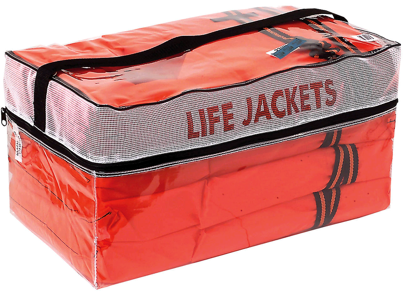 Kemp USA 4 Pack Type II Life Jacket  LifeVest Adult Orange Vests In Carrying Case | 20-001-4-PACK