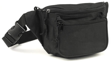 Plain Black Hip Pack-Lifeguard Equipment