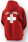 Original Lifeguard Hoodie - Guard Hooded Pullover Sweatshirt 252 Red | Quality!