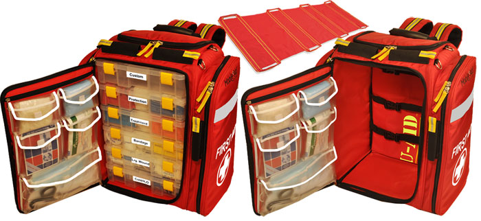 MobileAid Hi-Vis XL 200 Hi-Visibility Trauma First Aid Backpack Kit (31415)