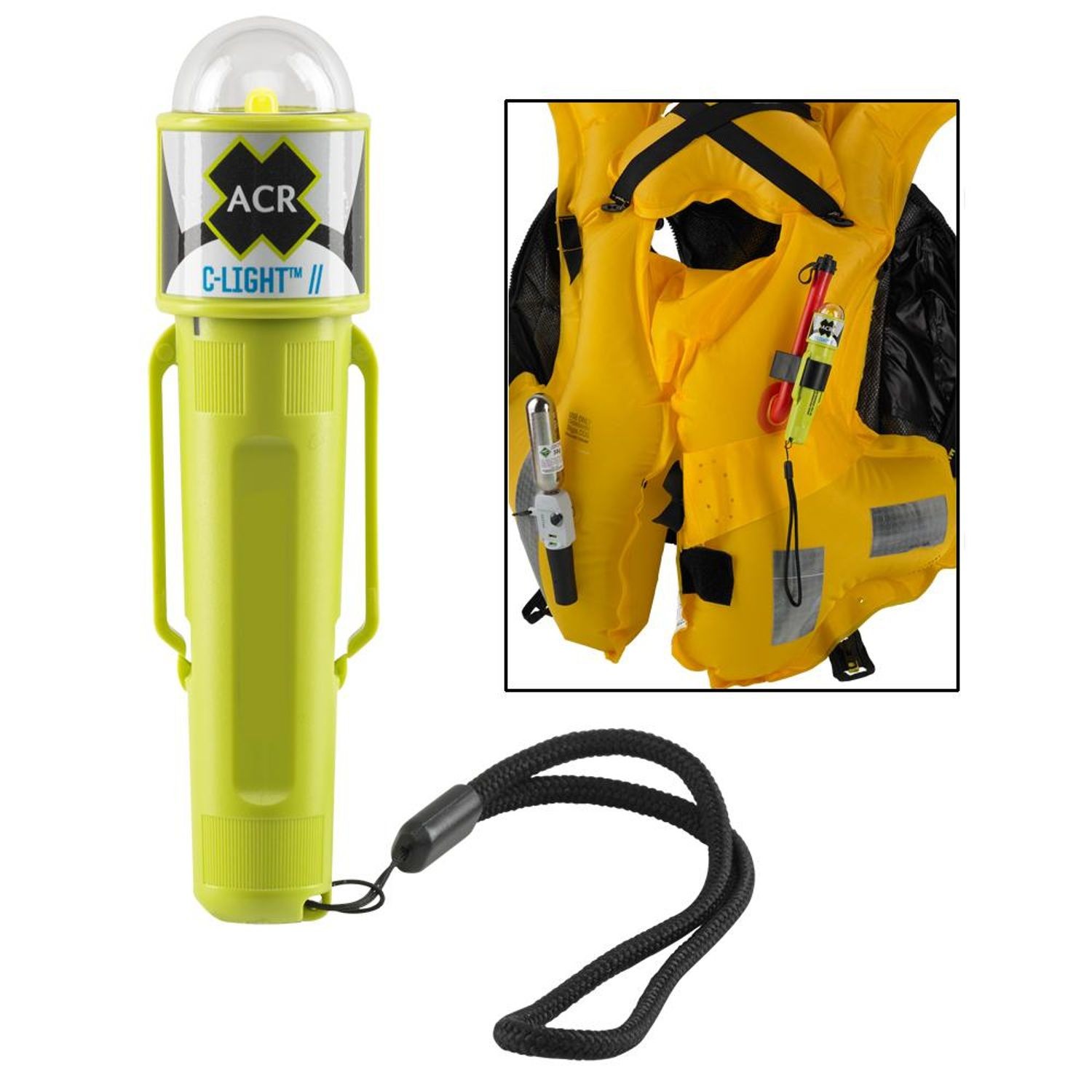 ACR C-Light 3963 EXCL Battery USCG Lifejacket LED flashing light ON-OFF manually activated | 3963