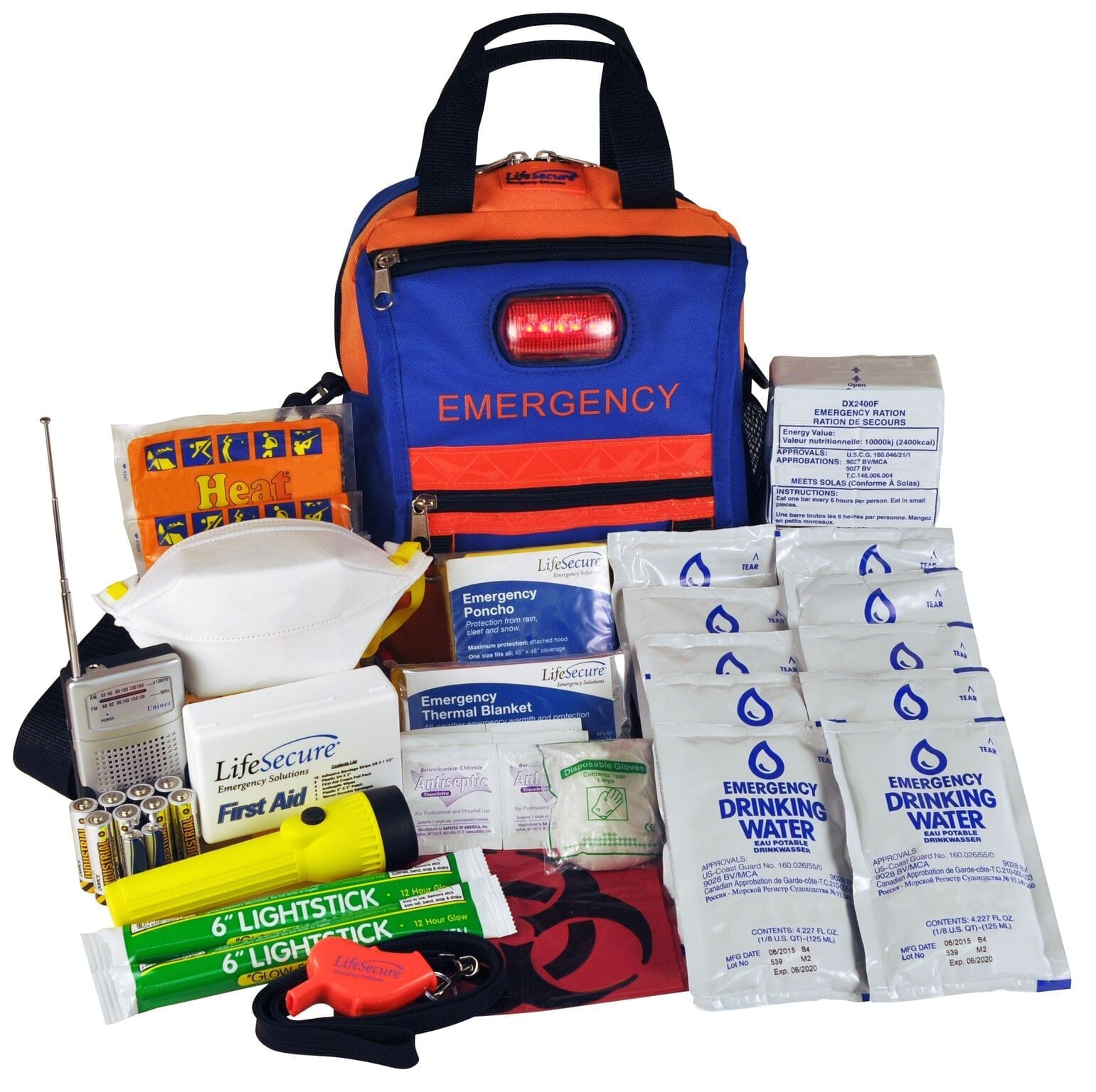 SecurEvac Plus Hi-Vis Mini-Backpack 3-DAY Emergency Kit (81800)