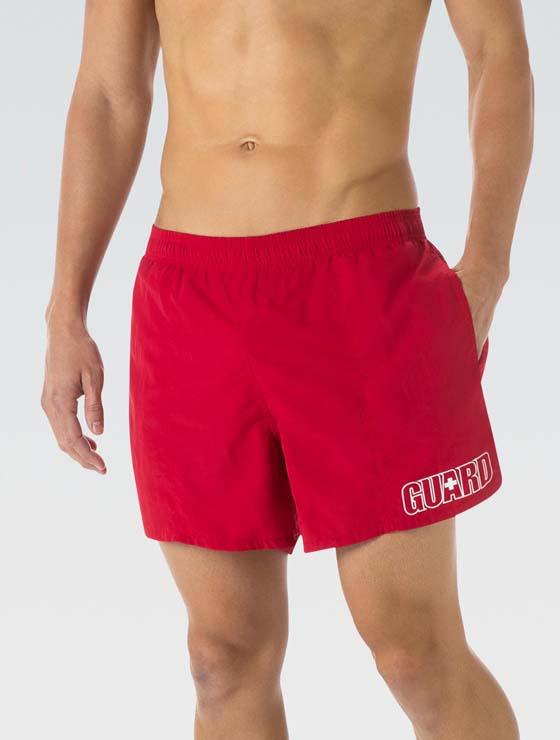 Dolfin Mens Guard Water Shorts for Lifeguards 9060NGU 25G Guard Red