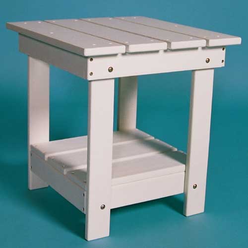 Tailwind Recycled Plastic Side Table - AD 202 (White)