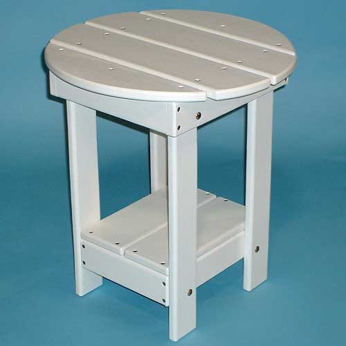 Tailwind Recycled Plastic Round Side Table AD 204 White