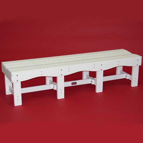 Tailwind 70 Inch Recycled Plastic Bench BB-700 White