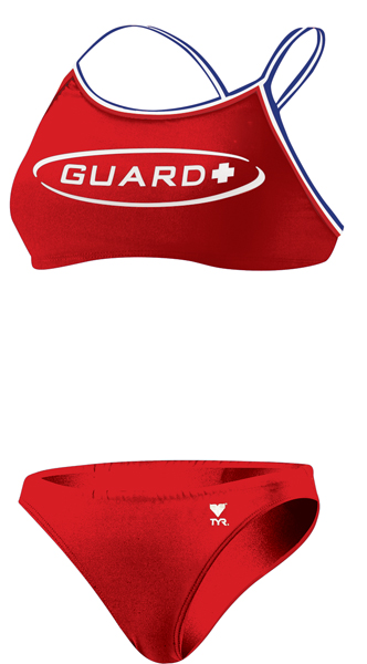 SALE TYR Female Lifeguard Dimaxback Workout Bikini BMGU1 610 Red (SALE-CLOSE OUT!)