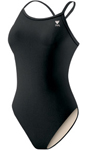 TYR Female Team Solid Diamondback Swimsuit DSOL1Y 001 Black