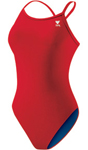 TYR Female Team Solid Diamondback Swimsuit DSOL1Y 610 Red