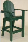 American Made Tailwind Recycled Plastic Pool Lifeguard Chair| LG 500 Green | Furniture Made in the USA