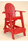 American Made Tailwind Recycled Plastic Pool Lifeguard Chair| LG 505 Red | Furniture Made in the USA