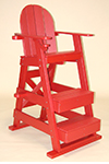 American Made Tailwind Recycled Plastic Pool Lifeguard Chair| LG-510 Red| Furniture Made in the USA