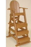 American Made Tailwind Recycled Plastic Pool Lifeguard Chair| LG 515 Cedar | Furniture Made in the USA