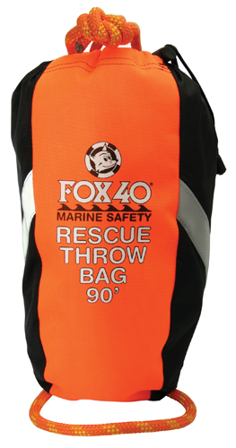 Fox 40 Rescue Throw Bag, 90 Feet of Rope, Orange