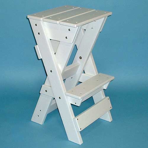 Tailwind Recycled Plastic Pub Stool X PUB-302X White