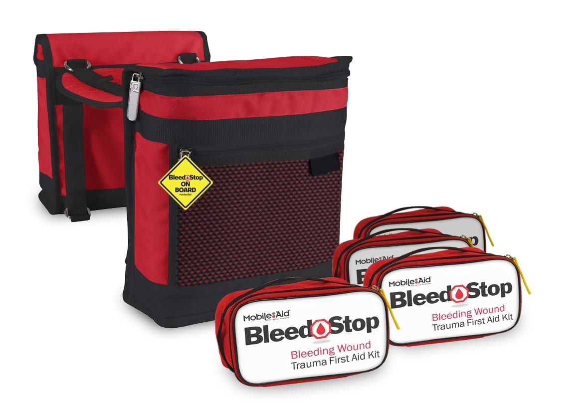 BleedStop RIDE-ALONG 100 Bleeding Control Saddlebags [4 IR 100 kits -TREATS 4 BLEEDING WOUNDS] (32480)