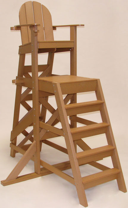 American Made Tailwind Recycled Plastic Pool Lifeguard Chair| TLG 535 Cedar | Furniture Made in the USA