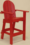 American Made Tailwind Recycled Plastic Pool Lifeguard Chair| LG 500 Red | Furniture Made in the USA