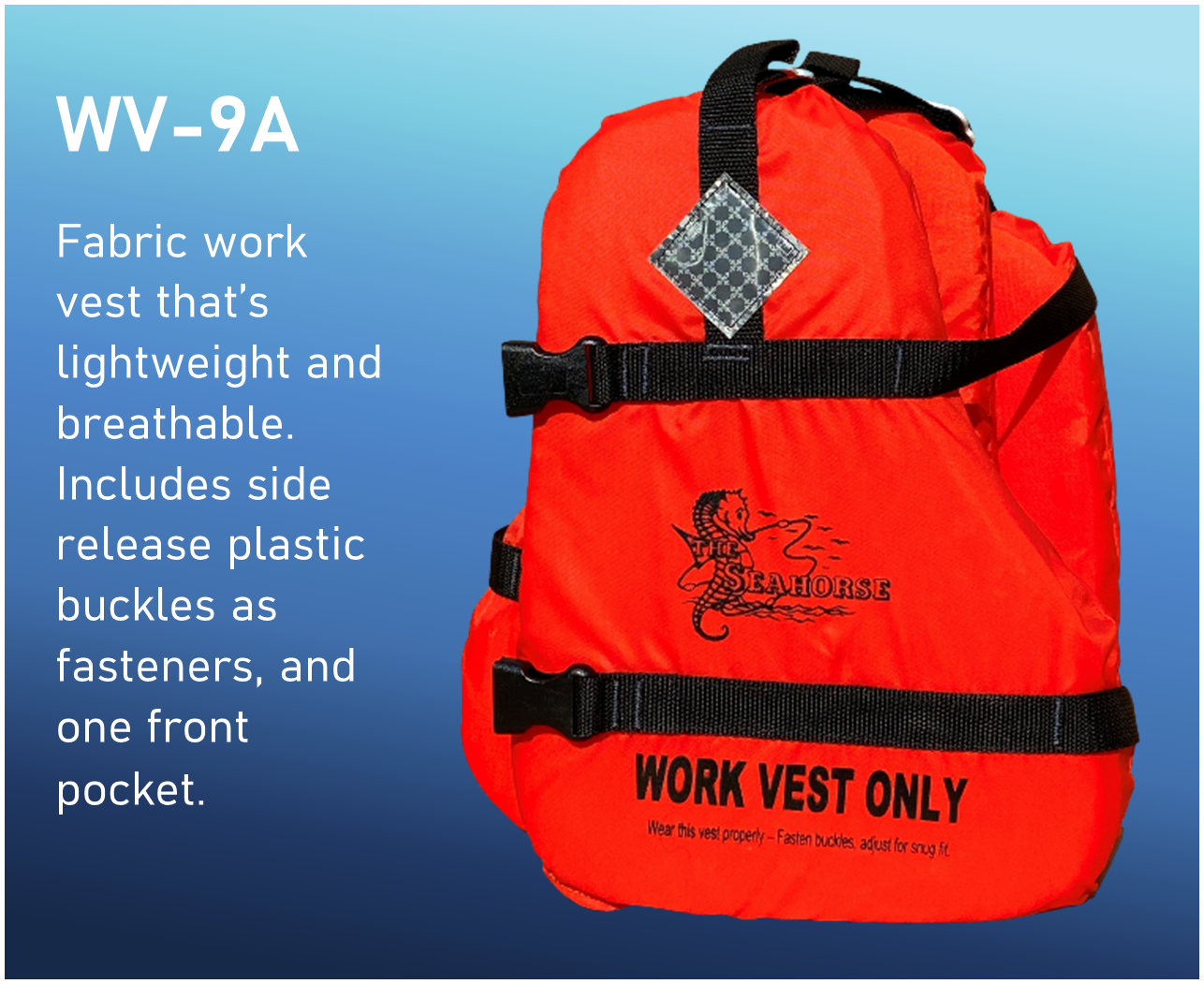 WV9A-Seahorse Type V - Fabric Covered Work Vest by Taylortec