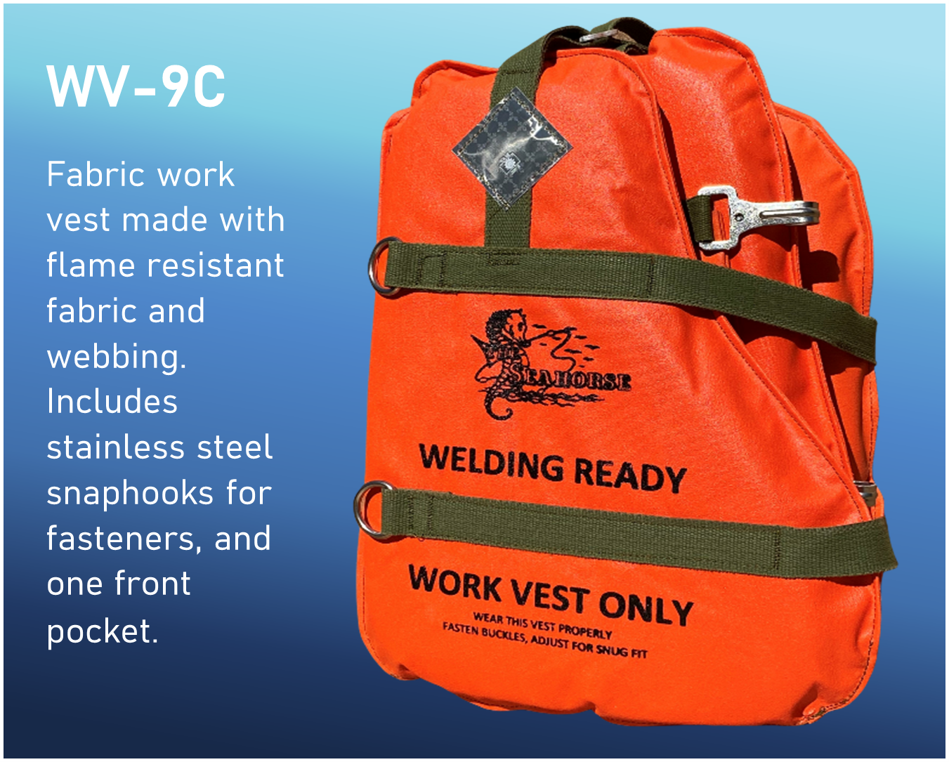 WV-9C Seahorse Type V - Welding Ready Work Vest by Taylortec