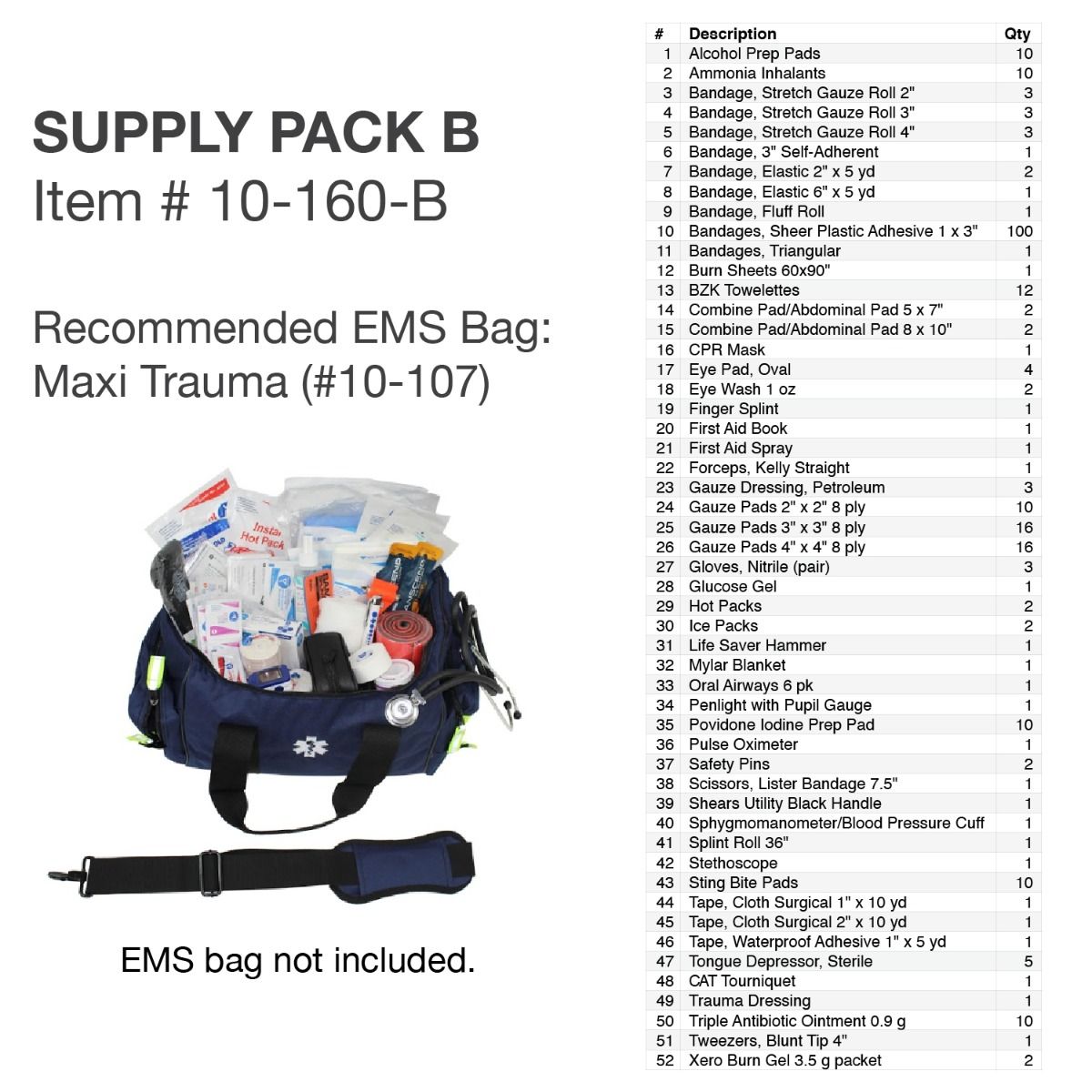 Kemp USA Medical Supply - Pack B