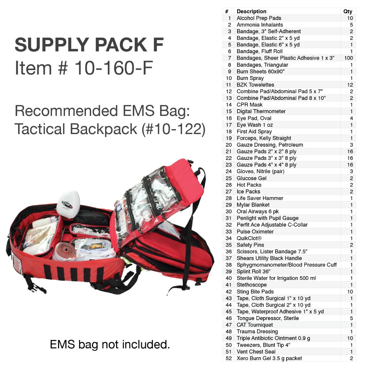 Kemp USA Medical Supply - Pack F