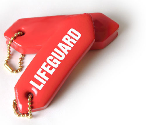 Mini Lifeguard Red Rescue Tube Keychain - US-203