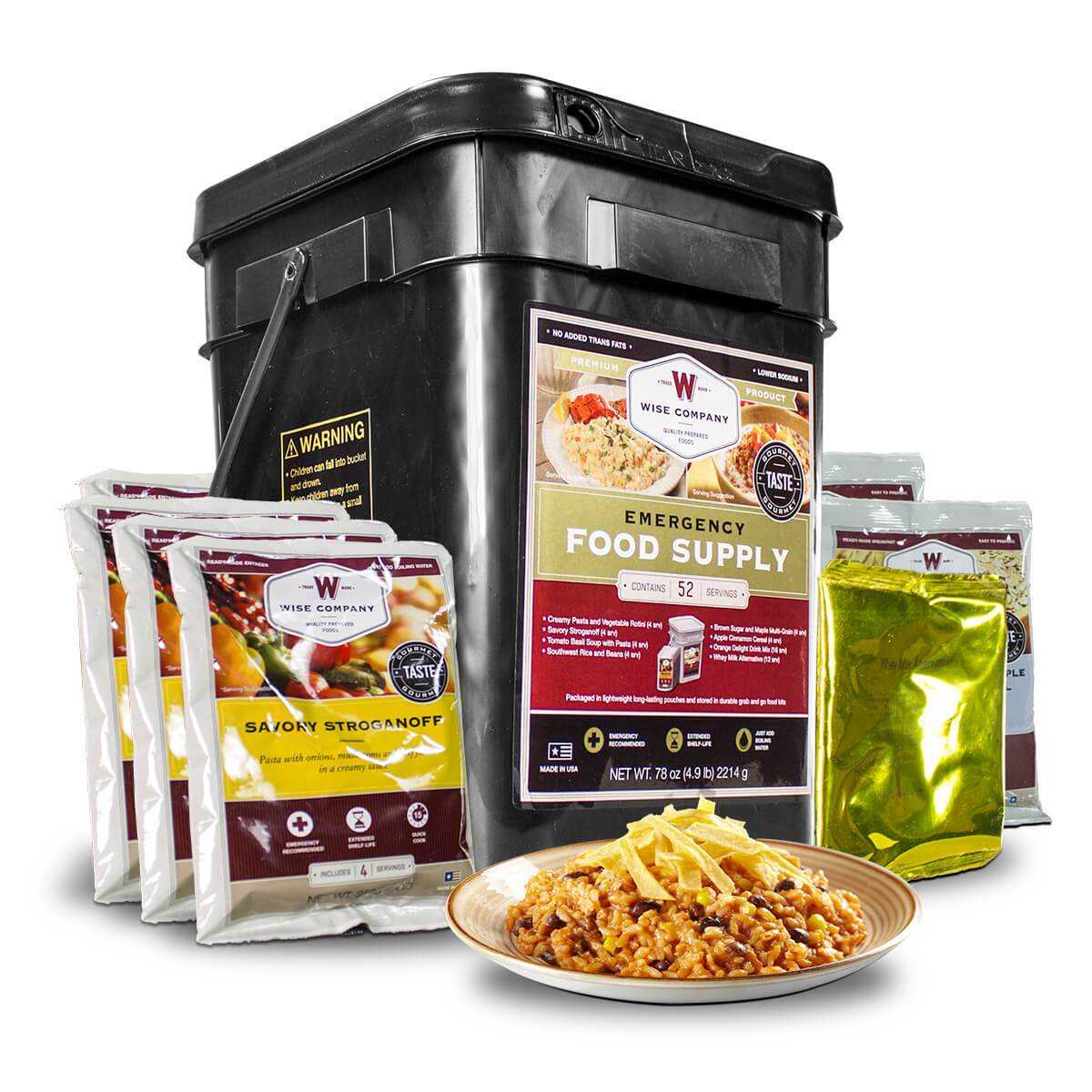52 Servings of Wise Freeze Dried Emergency Food and Drink Storage | 01-152