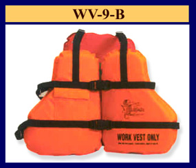 WV-9B Seahorse Type V - Vinyl Fabric Covered Work Vest by Taylortec